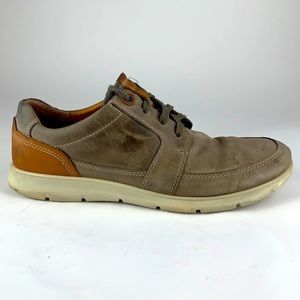 Men’s ecco sneakers gray and tan size 10.5 eu 44.